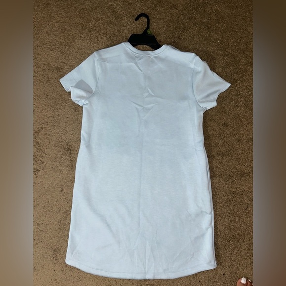 Light Blue Women's Short Sleeve Dress Tee - Picture 3 of 3